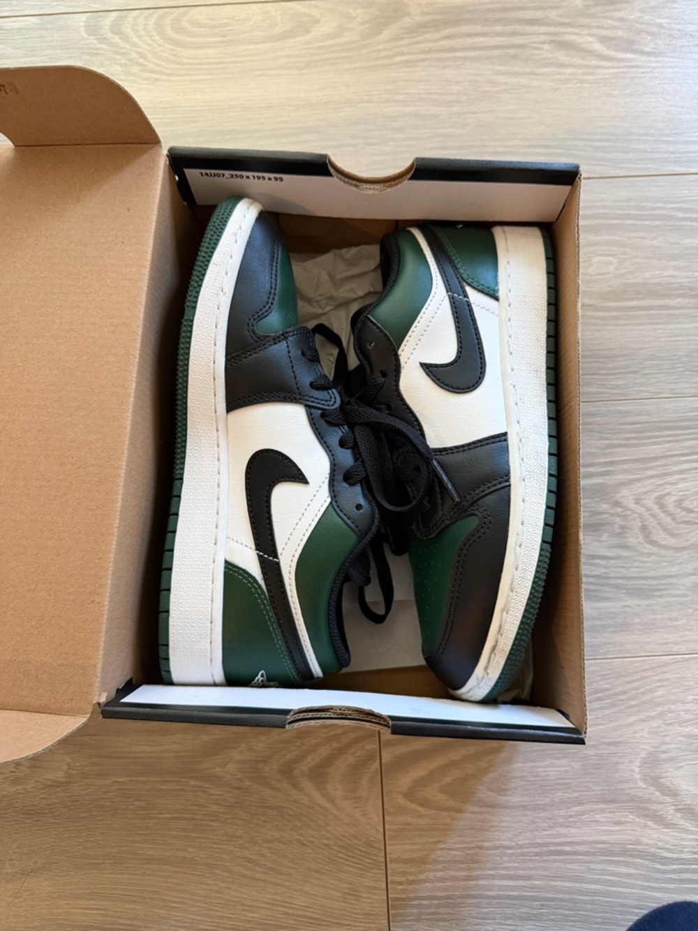 Nike Air Jordan 1 Low - White, Black & Green